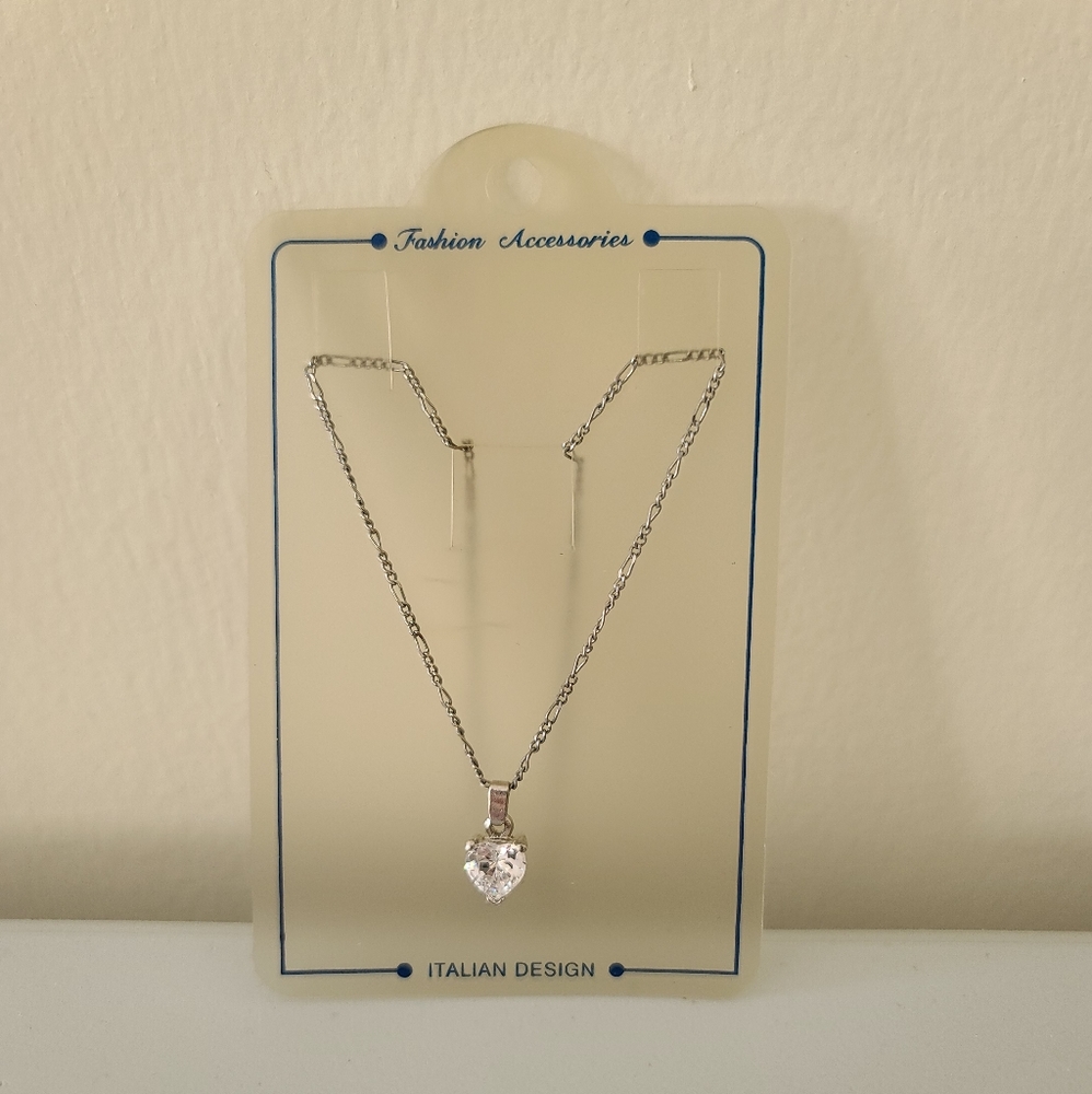 Crystal Heart Pendant Necklace